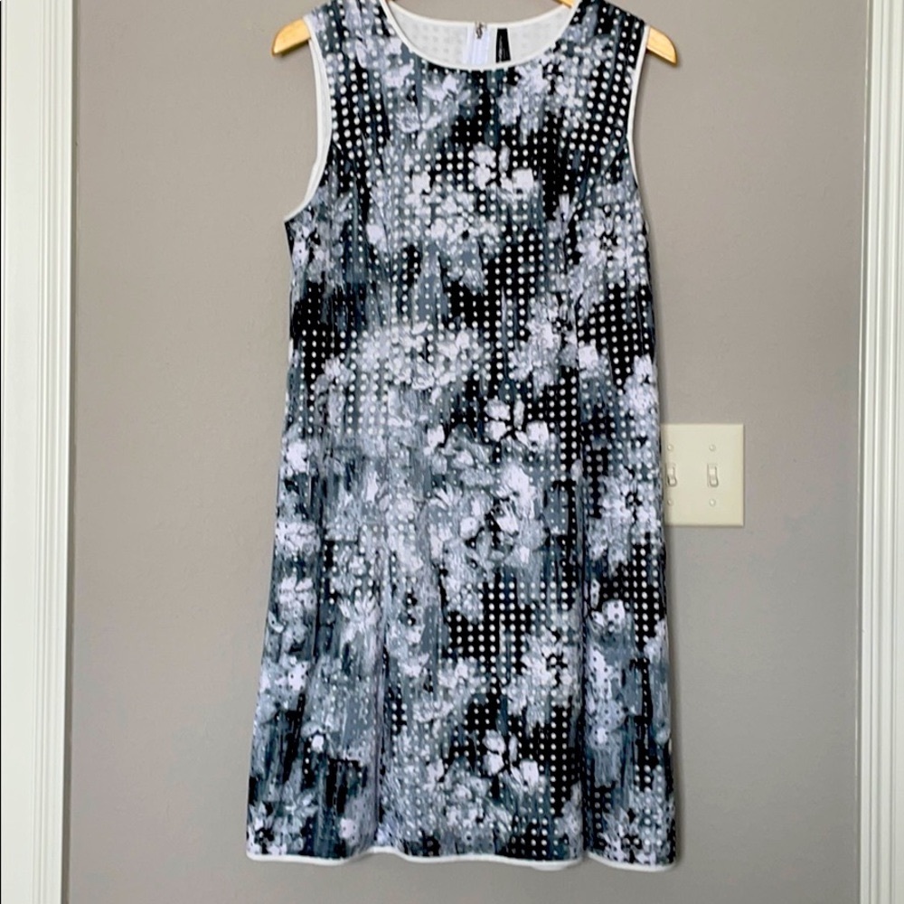 Andrew Marc A-line floral print dress